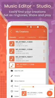 Music Editor Trim Cutter Merg android App screenshot 0